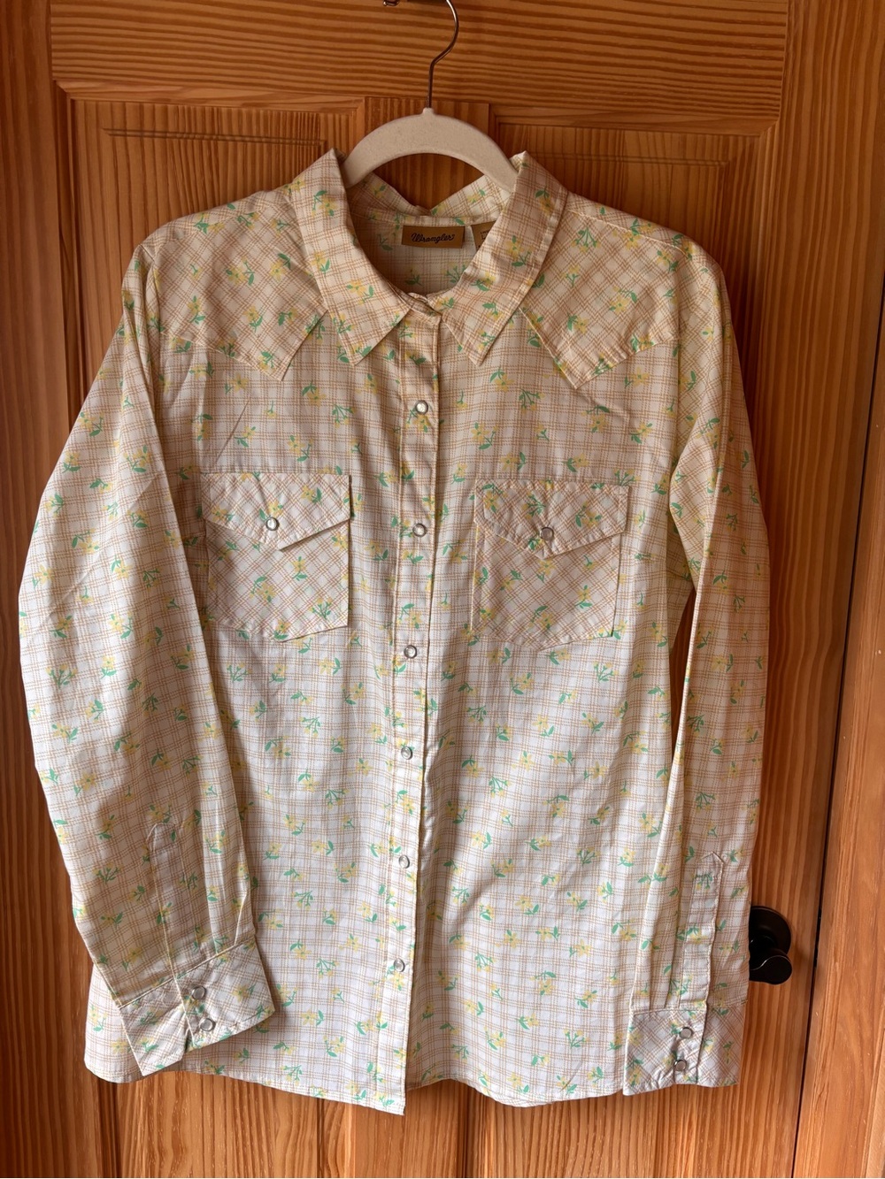 Wrangler Ladies L - pearl snap button-up